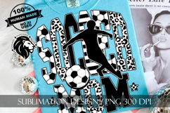 Soccer Mom Sublimation PNG, Leopard, Striped Lines Product Image 2