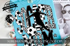 Soccer Mom Sublimation PNG, Leopard, Striped Lines Product Image 2