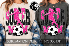 Soccer Mom Sublimation PNG, Pink Black Glitter Product Image 3