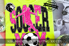 Soccer Mom Sublimation PNG, Pink Black Glitter Product Image 6
