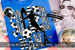 Soccer Nana Sublimation PNG, Leopard, Striped Lines Product Image 1