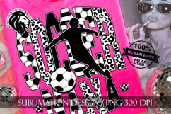 Soccer Nana Sublimation PNG, Leopard, Striped Lines Product Image 2