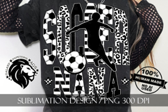 Soccer Nana Sublimation PNG, Leopard, Striped Lines Product Image 4