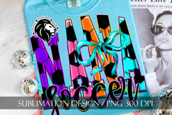 Coquette Neon Soccer Nana Sublimation PNG Product Image 6