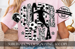 Soccer Nana Sublimation PNG, Leopard, Striped Lines Product Image 5