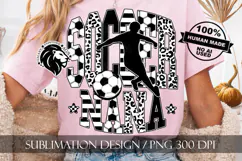 Soccer Nana Sublimation PNG, Leopard, Striped Lines Product Image 5