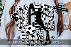 Soccer Nana Sublimation PNG, Leopard, Striped Lines Product Image 6