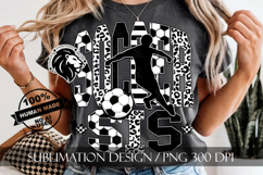 Soccer Sis Sister Sublimation PNG, Leopard, Striped Lines Product Image 5