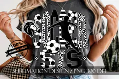 Soccer Sis Sister Sublimation PNG, Leopard, Striped Lines Product Image 5