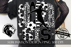 Soccer Sis Sister Sublimation PNG, Leopard, Striped Lines Product Image 6