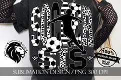 Soccer Sis Sister Sublimation PNG, Leopard, Striped Lines Product Image 6