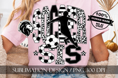 Soccer Sis Sister Sublimation PNG, Leopard, Striped Lines Product Image 7