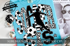 Soccer Sis Sister Sublimation PNG, Leopard, Striped Lines Product Image 2