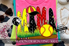 Softball Mama Polka Dots Sublimation PNG Product Image 5