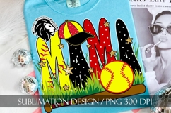 Softball Mama Polka Dots Sublimation PNG Product Image 6
