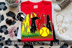 Softball Mama Polka Dots Sublimation PNG Product Image 7