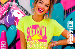 Pink Yellow Softball Sister Polka Dots Sublimation PNG Product Image 3