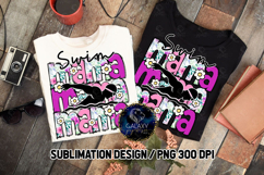 Floral Swim Mama Sublimation PNG DTF, Pink Purple Flowers Product Image 3