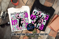 Floral Volleyball Mama Sublimation PNG DTF, Pink Purple Product Image 3