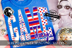 Patriotic Baseball Game Day Sublimation PNG Product Image 3