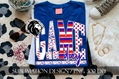 Patriotic Baseball Game Day Sublimation PNG Product Image 1