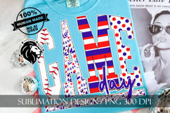 Patriotic Baseball Game Day Sublimation PNG Product Image 2