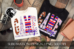 Patriotic Football Game Day Sublimation PNG Product Image 3