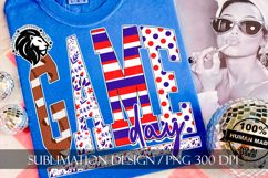 Patriotic Football Game Day Sublimation PNG Product Image 5