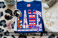 Patriotic Football Game Day Sublimation PNG Product Image 1