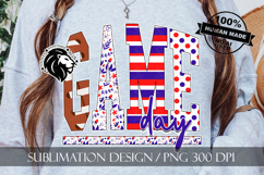 Patriotic Football Game Day Sublimation PNG Product Image 2