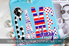 Patriotic Soccer Game Day Sublimation PNG Product Image 3