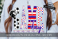 Patriotic Soccer Game Day Sublimation PNG Product Image 5