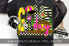 Pink Game Day Softball Sublimation PNG Product Image 3