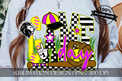 Purple Game Day Softball Sublimation PNG Product Image 4