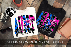 Blue Pink Coquette Soccer Aunt Sublimation PNG Product Image 8