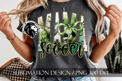 Soccer Mama Sublimation PNG, Coquette, Watercolor, Gold Product Image 3