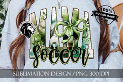 Soccer Mama Sublimation PNG, Coquette, Watercolor, Gold Product Image 5