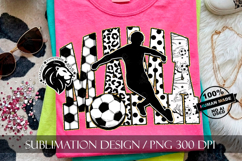 Gold Soccer Mama Sublimation PNG, Leopard, Polka Dots Product Image 3