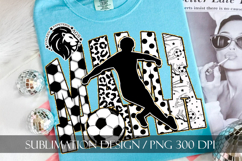 Gold Soccer Mama Sublimation PNG, Leopard, Polka Dots Product Image 4