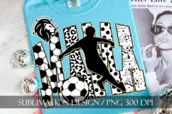 Gold Soccer Mama Sublimation PNG, Leopard, Polka Dots Product Image 4