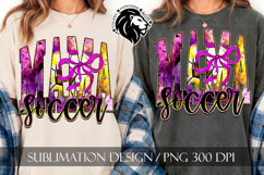 Soccer Mama Sublimation PNG, Coquette, Purple Yellow Product Image 3