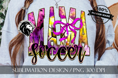 Soccer Mama Sublimation PNG, Coquette, Purple Yellow Product Image 4