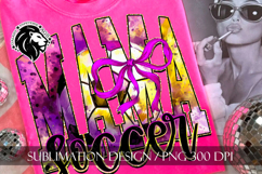 Soccer Mama Sublimation PNG, Coquette, Purple Yellow Product Image 5