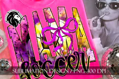 Soccer Mama Sublimation PNG, Coquette, Purple Yellow Product Image 5