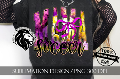 Soccer Mama Sublimation PNG, Coquette, Purple Yellow Product Image 2