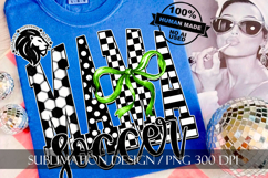 Soccer Mama Sublimation PNG, Green Coquette Product Image 4