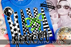 Soccer Mama Sublimation PNG, Green Coquette Product Image 4