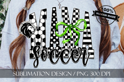 Soccer Mama Sublimation PNG, Green Coquette Product Image 1