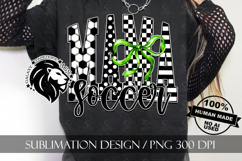 Soccer Mama Sublimation PNG, Green Coquette Product Image 6
