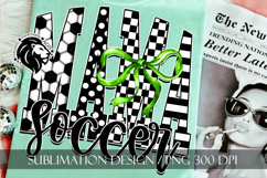 Soccer Mama Sublimation PNG, Green Coquette Product Image 2